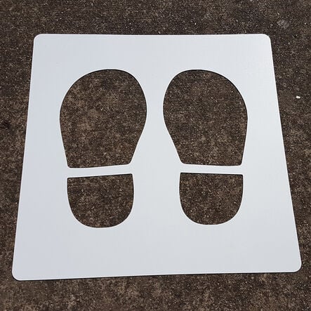 Social Distancing Playground Footprint Stencils 10pk  hi\-res