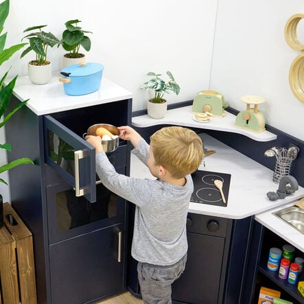 Modern Living Corner Packaway Kitchen Navy  hi\-res