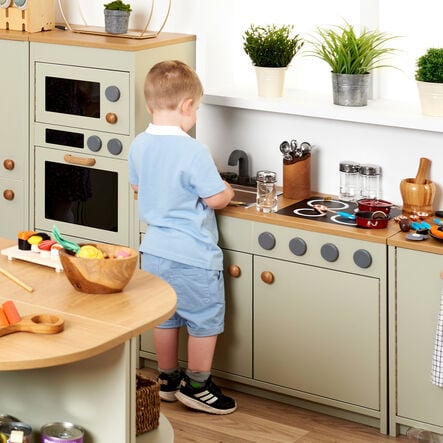 Modern Living Sink and Hob Unit Sage  hi\-res