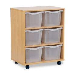 Mobile Tray Storage Unit W/ 6 Extra Deep Trays  hi-res