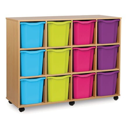 Mobile Tray Storage Unit With 12 Jumbo Trays  hi\-res