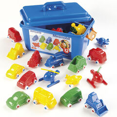 Small World Plastic Colourful Chunky Vehicle Set 36pcs  hi-res