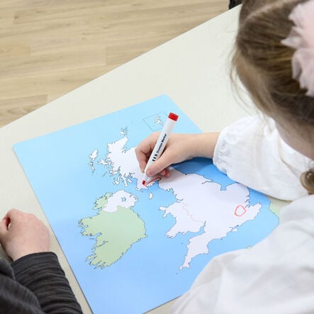 A3 Wipeable Map of the UK Double sided 10pk  hi\-res