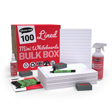 Show\-me® Original A4 Lined Whiteboards Class Kit Pack  hi\-res