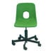 Hille Series E Swivel Base Chair Green With Castors  hi\-res
