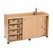 Storage Unit W\/ 8 Shallow 6 Deep Wicker Baskets  hi\-res