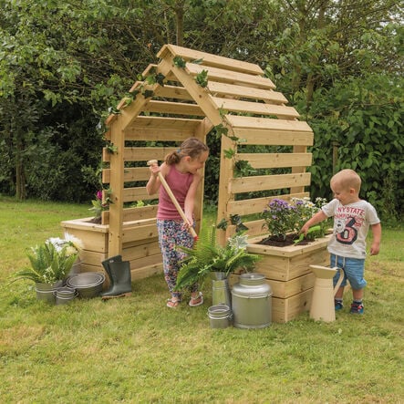 Outdoor Wooden Archway Planter  hi\-res