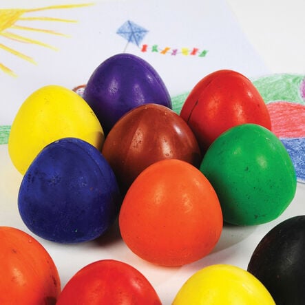 Chubby Egg Crayons Assorted 30pk  hi\-res