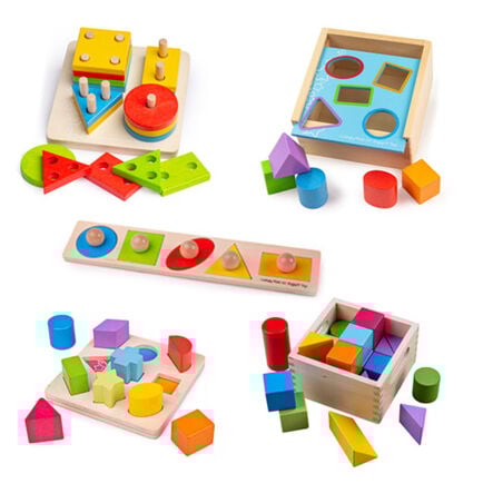 Baby \x26 Toddler Wooden Manipulative Nursery Toys Bundle  hi\-res