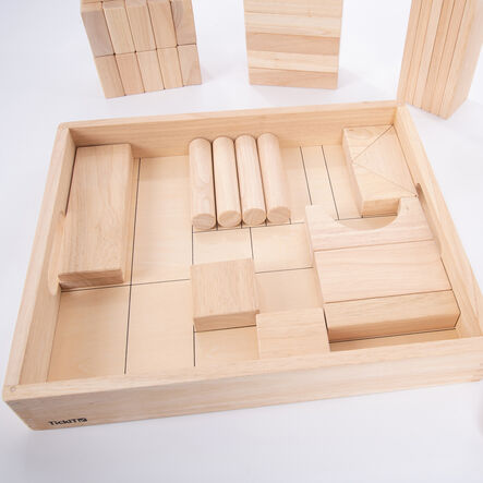 Jumbo Wooden Construction Blocks with Tray 54pk  hi\-res
