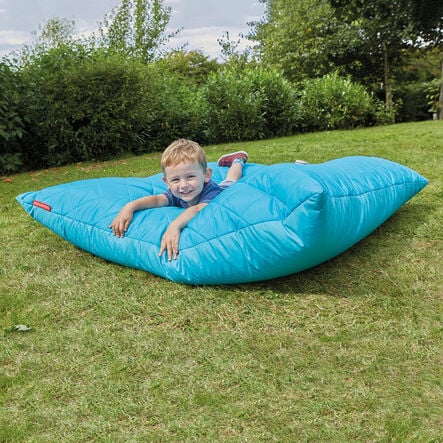 Large Quilted Floor Cushion Turquoise W1500 x L1500mm  hi\-res