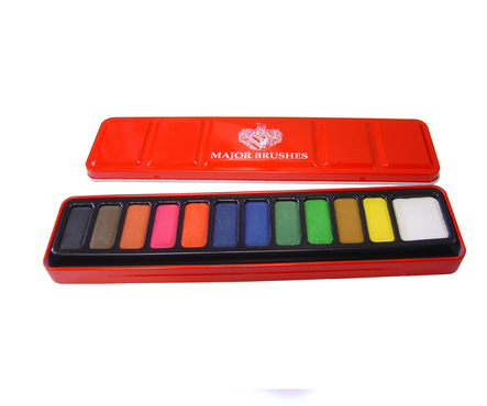 Watercolour Paint Tin 12 Block  hi\-res