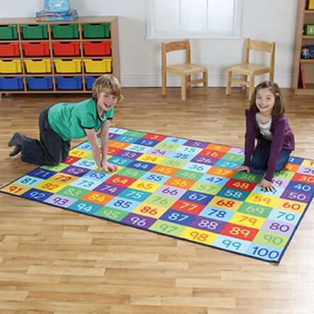Rainbow Number Mats 1\-100 numbers  hi\-res