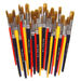 Golden Nylon Round Paint Brushes Assorted 30pk  hi\-res
