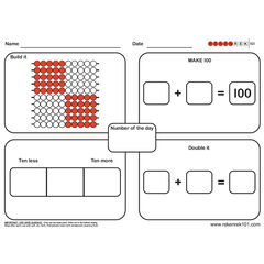 Rekenrek Practice Charts - Numbers to 100 30pk  Rekenrek Practice Charts - Numbers to 100 30pk  hi-res