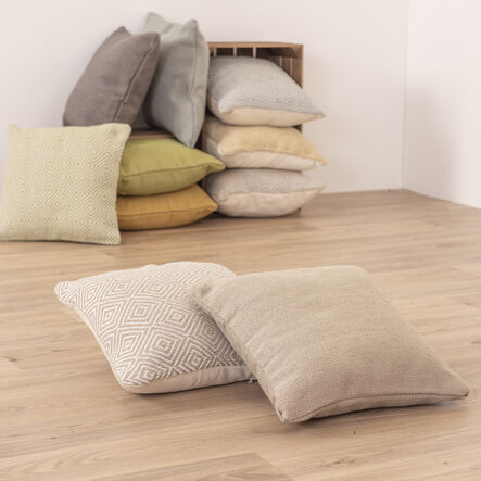 Eco Friendly Plain and Diamond Cushions 4pk  hi\-res