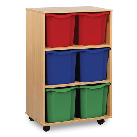 Mobile Tray Storage Unit With 6 Jumbo Trays 2x3  hi\-res