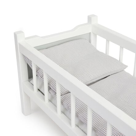 Role Play Doll Wooden White Cot Bed  hi\-res