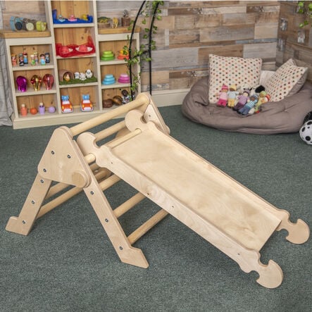 Pikler Inspired Climb \x26 Slide Nursery  hi\-res