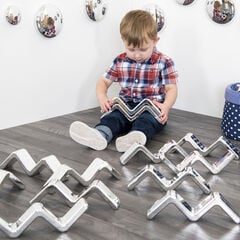 TTS Metallic Silver Stacking Zig Zags 12pk  TTS Metallic Silver Stacking Zig Zags 12pk  hi-res