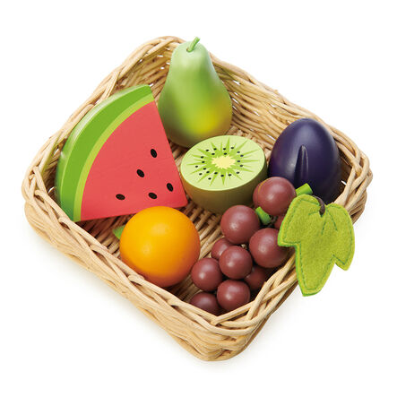 Role Play Wooden Food Groups in Wicker Baskets  hi\-res