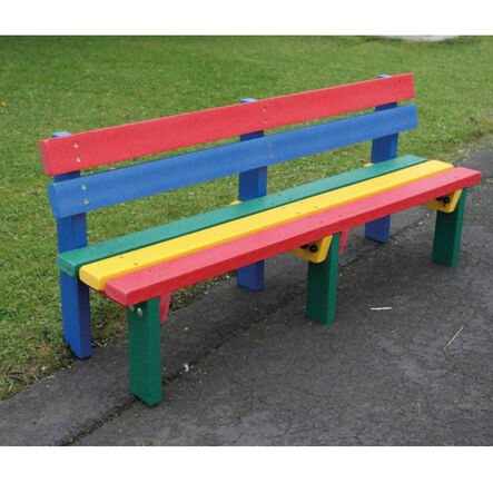Marmax Reston Recycled Plastic 3 Seater Outdoor Bench MultiC  hi\-res