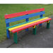Marmax Reston Recycled Plastic 3 Seater Outdoor Bench MultiC  hi\-res