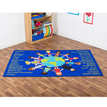 Multicultural Welcome Languages Carpet 2m x 1.3m  hi\-res