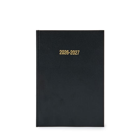 Academic Year Diary A5 Day To A Page Black 2026\/27  hi\-res