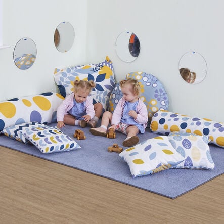 TTS Mixed Pattern Mustard and Grey Cushion Set  hi\-res