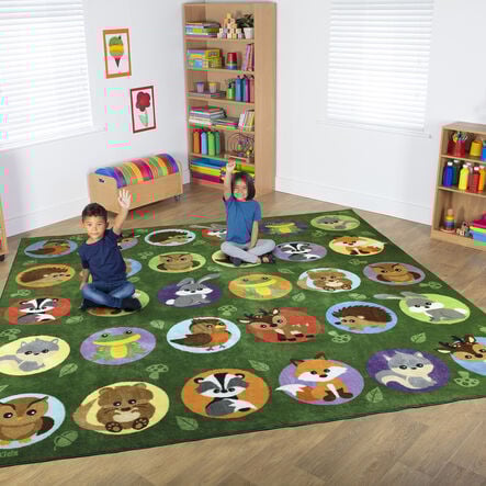 Woodland Animals Placement Carpet 3m x 3m  hi\-res