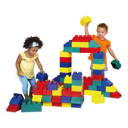Jumbo Rainbow Building Bricks 84pk  hi\-res