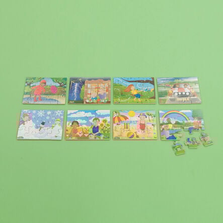 Illustrated Weather Jigsaw Puzzles Set 8pk  hi\-res