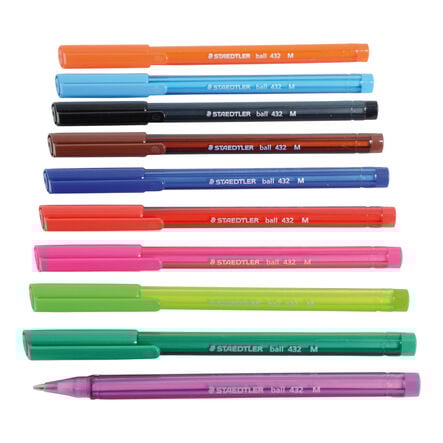 STAEDTLER Rainbow 432 Triangular Ballpoint Pens 10pk  hi\-res