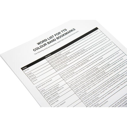 TTS Colour Banded Reading Comprehension Bookmarks  hi\-res