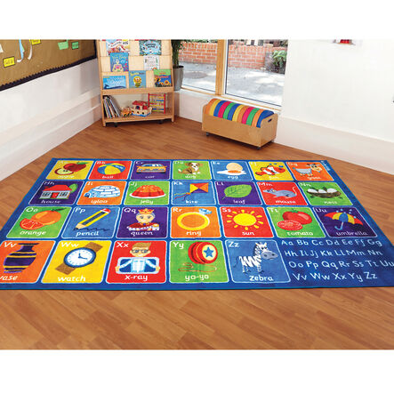 Large Blue Alphabet Carpet W3m  hi\-res