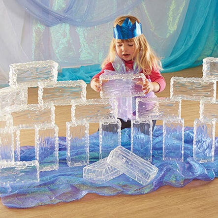 TTS Glacier Effect Clear Plastic Ice Bricks  hi\-res