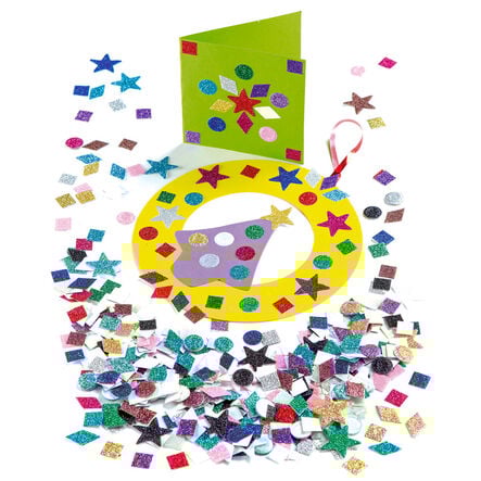 Glitter Paper Mixed Shapes Assorted 2000pk  hi\-res