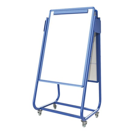 Mobile Magnetic Whiteboard Easel w\/ Storage  hi\-res