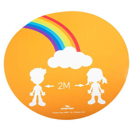 Social Distancing Round Floor Stickers  hi\-res