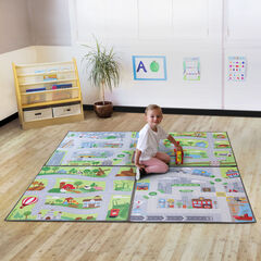 Small World Road Map Carpets 4pk  hi-res