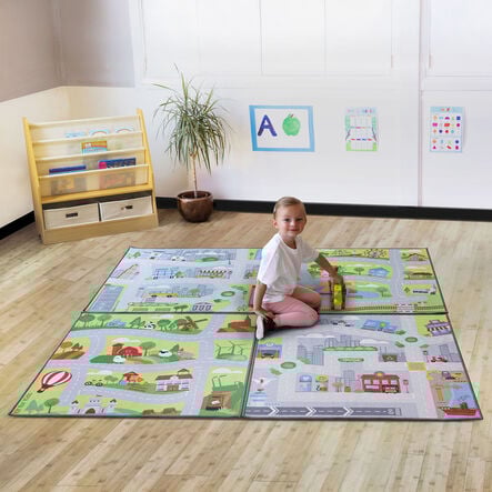 Small World Road Map Carpets 4pk  hi\-res