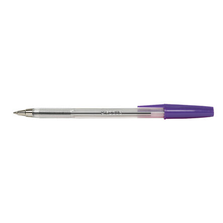 Budget Essentials Ballpoint Pens Purple 50pk  hi\-res