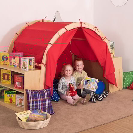 Wooden Framed Playtent with Book Storage  hi\-res