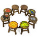 Wooden Stools 8pk  hi\-res