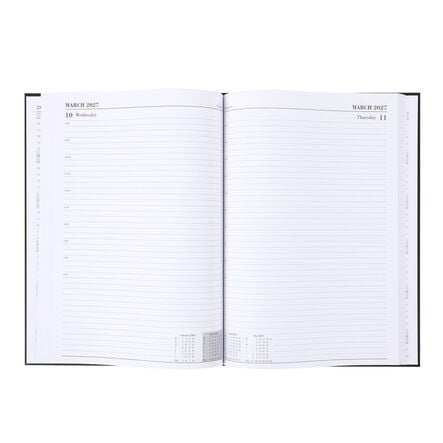 Academic Year Diary A4 Day To A Page Black 2026\/27  hi\-res