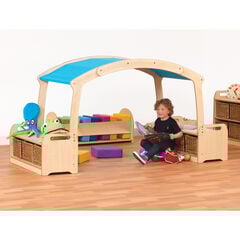 Millhouse Low Den Cave Set Blue Roof with Baskets  Millhouse Low Den Cave Set Blue Roof with Baskets  hi-res