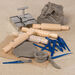 Textured Wooden Rolling Pin Set 4pk  hi\-res