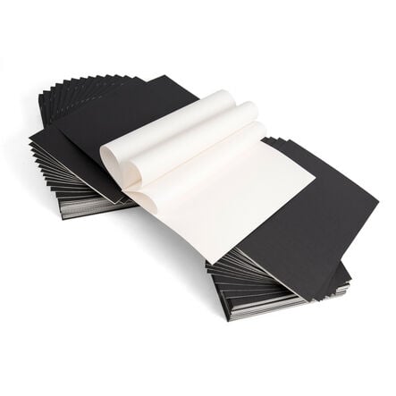 Pisces Plain Stapled Sketchbooks A4 120gsm 100pk Black Black hi\-res