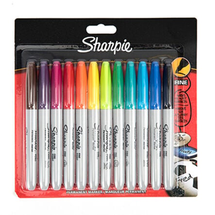 Sharpie Permanent Marker Pens 12pk Multicoloured Multicoloured hi\-res